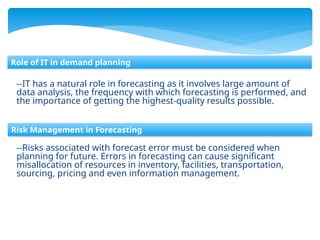 Demand Forecasting in supply chain management | PPTX