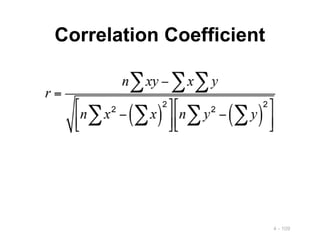 4 - 109
Correlation Coefficient
 