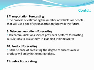 Forecasting :- Introduction & its Applications | PPTX