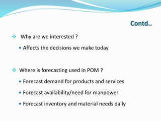 Forecasting :- Introduction & its Applications | PPTX