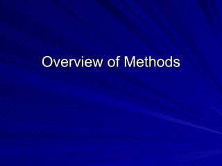 Overview of Methods 