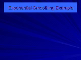 Exponential Smoothing Example 