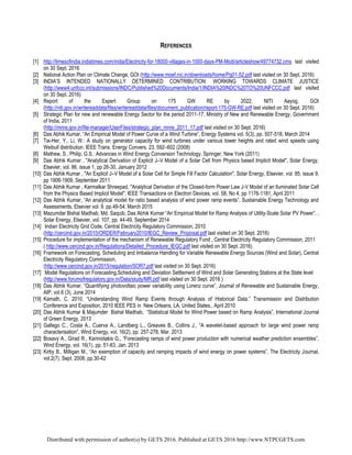 Forecasting and scheduling of wind and solar power generation in india ...