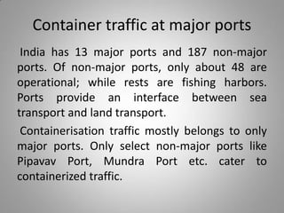 Forecasting container traffic at major ports in india | PDF