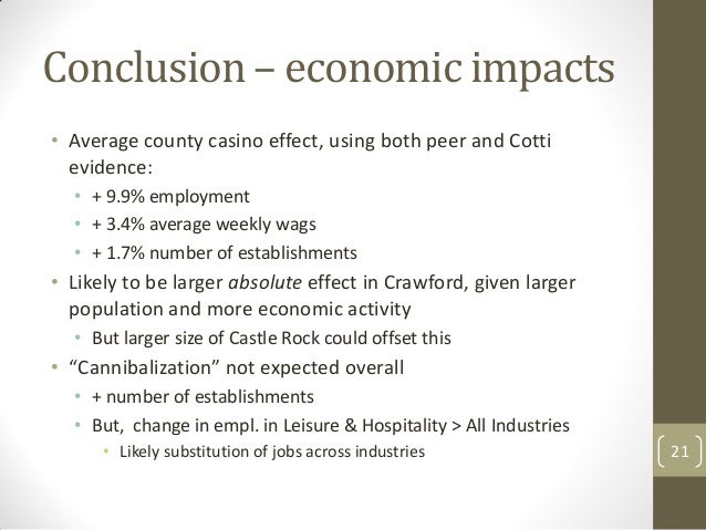 Effects of casinos on the economic