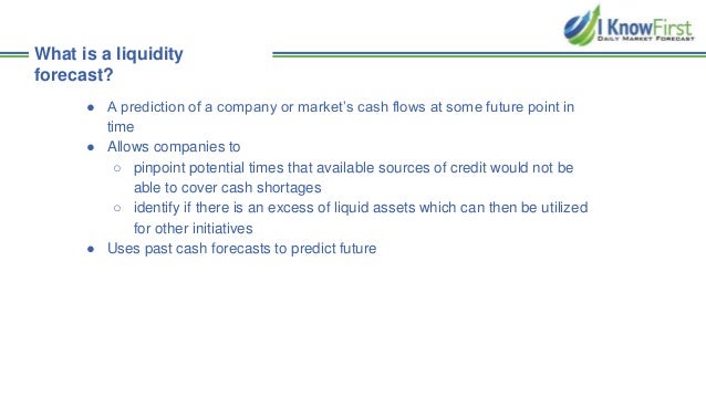 the future of risk management part 1 forecasting liquidity forecasting future cash flows