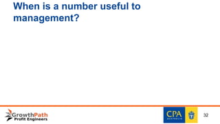 When is a number useful to
management?
32
 