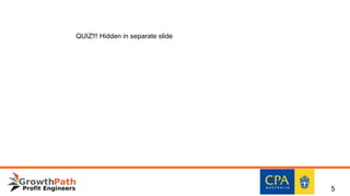 5
QUIZ!!! Hidden in separate slide
 