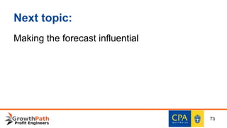 Next topic:
Making the forecast influential
73
 