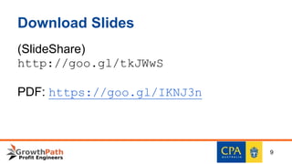 Download Slides
(SlideShare)
http://goo.gl/tkJWwS
PDF: https://goo.gl/IKNJ3n
9
 