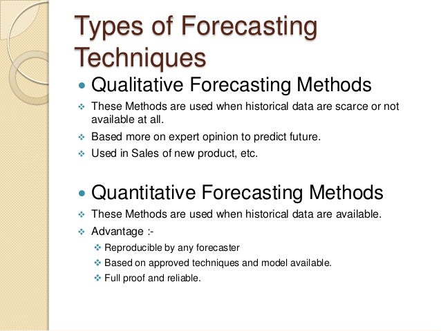 forecasting methods
