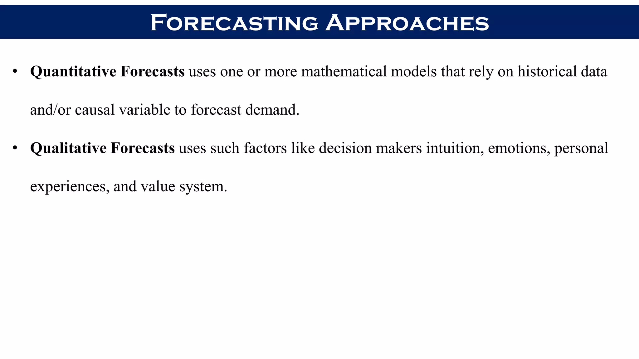 Forecasting Methods PPT