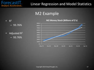 Linear regression allows to test whether a line fitted to the data works as a model. Objectives should take that principal under consideration