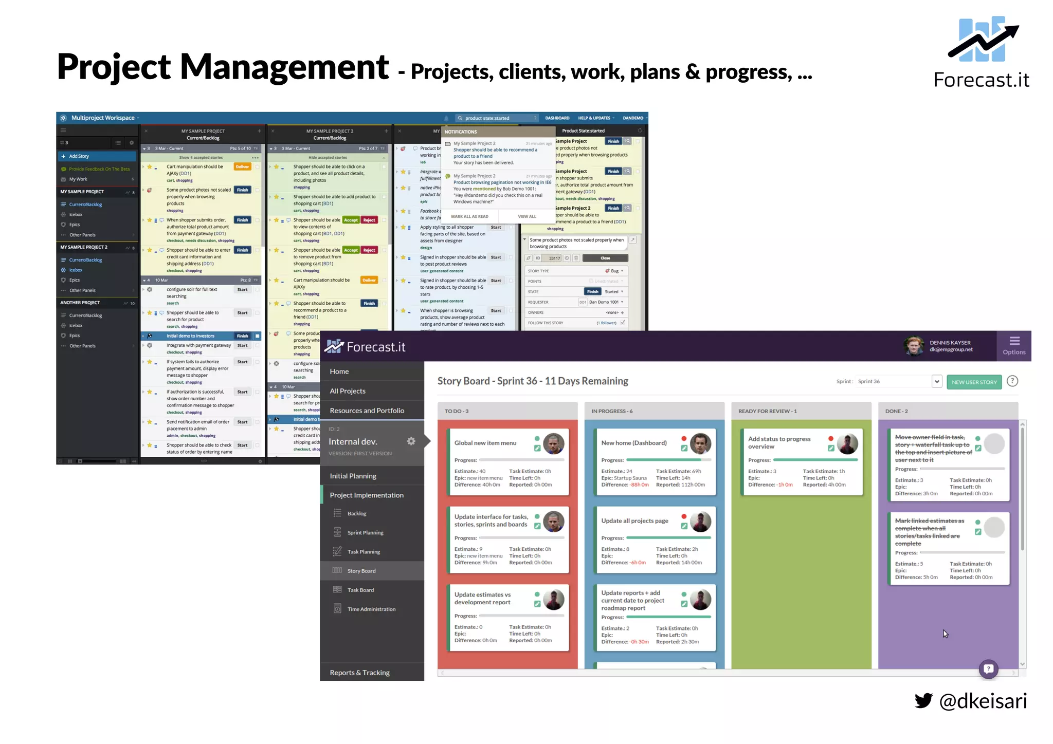  @dkeisari
Project Management - Projects, clients, work, plans & progress, ...
 