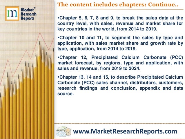 Forecast of Global Precipitated Calcium Carbonate (PCC) Market 2024