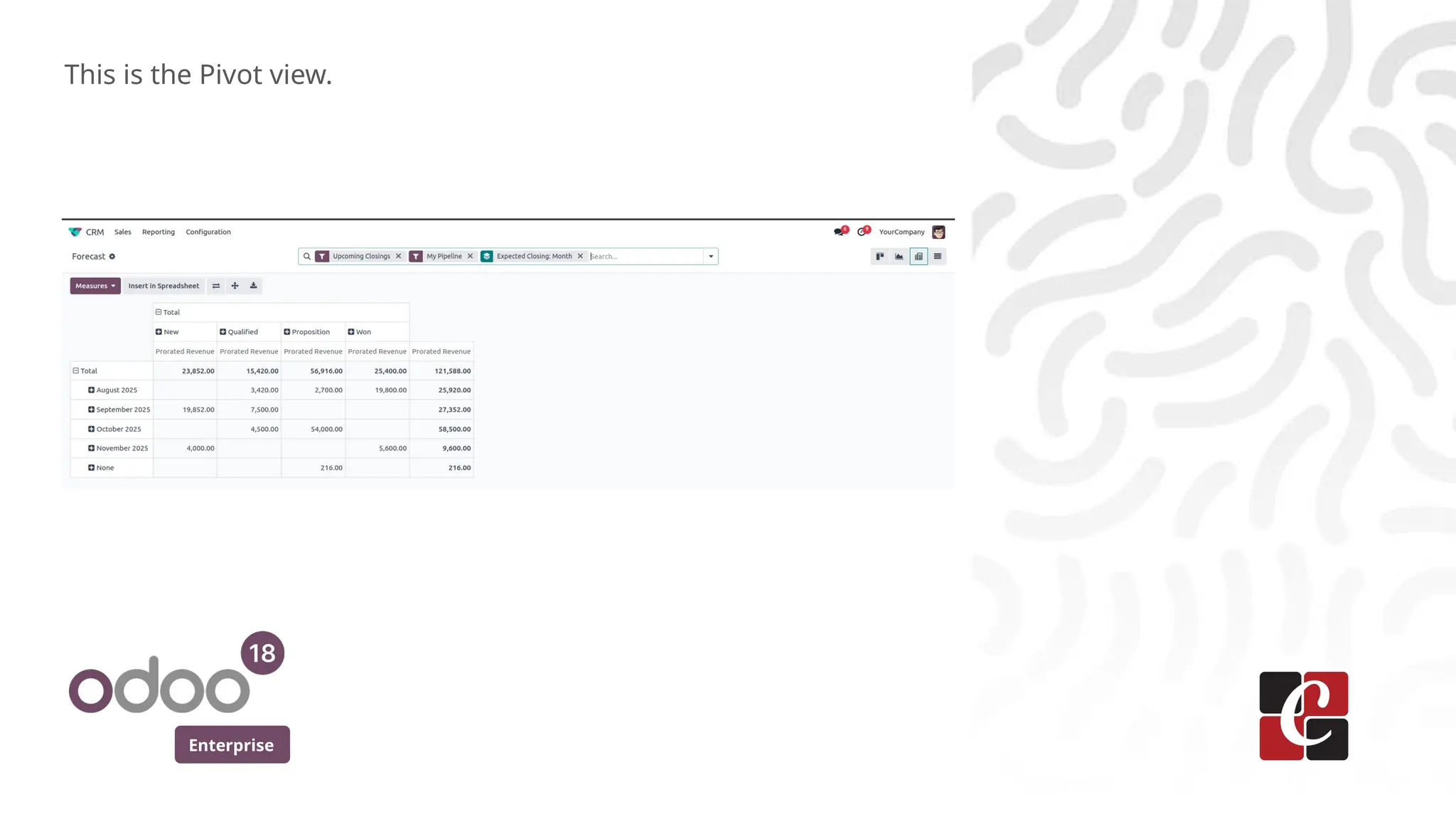 Enterprise
This is the Pivot view.
 