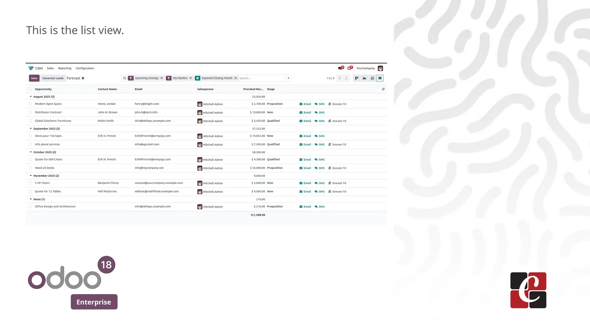 Enterprise
This is the list view.
 
