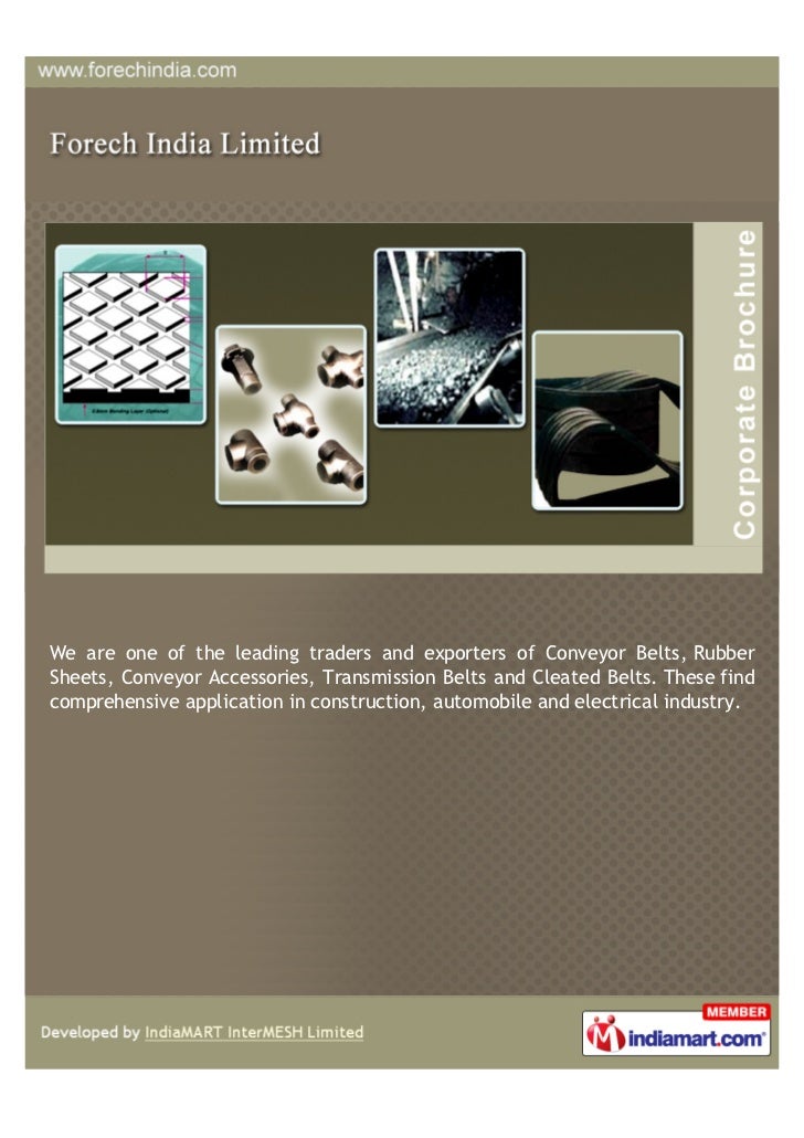 Forech India Limited, New Delhi, Transmission Belts