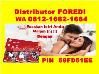 Distributor FOREDI
WA 0812-1662-1684
(Tsel)
Dengan
PIN 59FD51EE
 