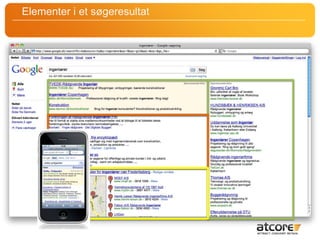 Elementer i et søgeresultat