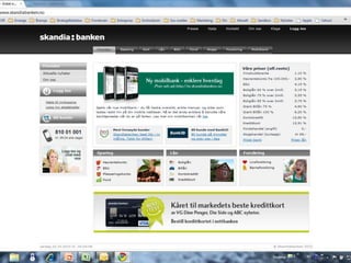 Hva med Skandiabanken
• <finn tegning på pulten…>
 