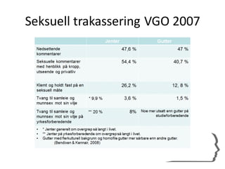 Seksuell	
  trakassering	
  VGO 2007
 