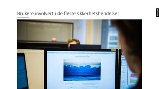 Brukere involvert i de fleste sikkerhetshendelser
 