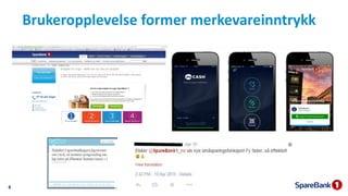 Brukeropplevelse former merkevareinntrykk
8
 