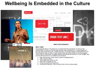 Wellbeing  Is  Embedded  in  the  Culture
 