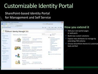 Automatically synchronize all user information to different directories across the enterprise 