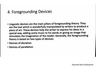 foregrounding and it's types