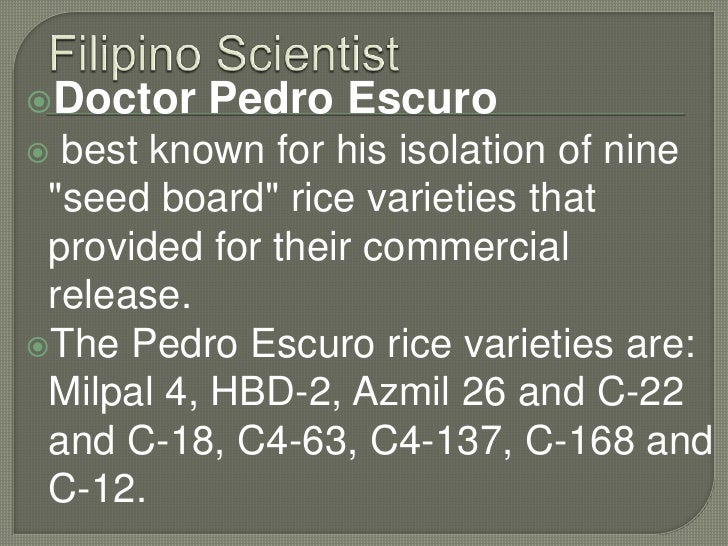 Foreign and Filipino Scientists