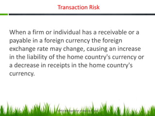 Foreign exchange risk | PPSX
