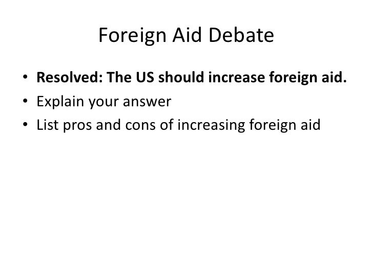 Foreign aid essay