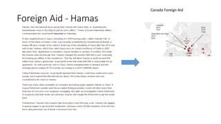 Foreign Aid - Hamas
Canada Foreign Aid
 