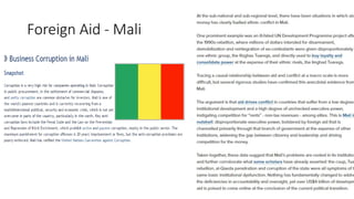 Foreign Aid - Mali
 