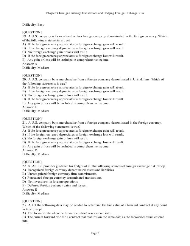 Foreign exchange transaction
