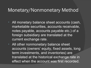 Monetary Account Foreign currency transilition | PPT