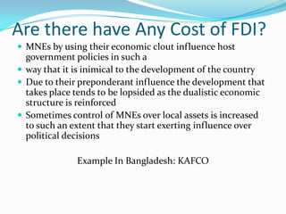 Inimical Example Foreign direct investment | PPTX