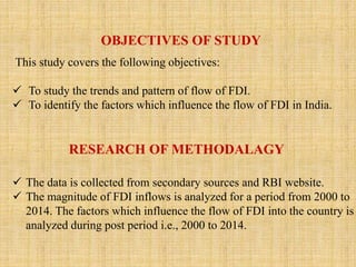FDI flows in India | PPTX