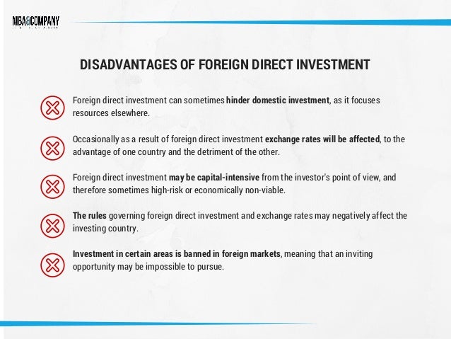 Pros and cons of foreign direct investment