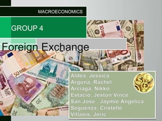 Foreign Exchange
MACROECONOMICS
GROUP 4
 