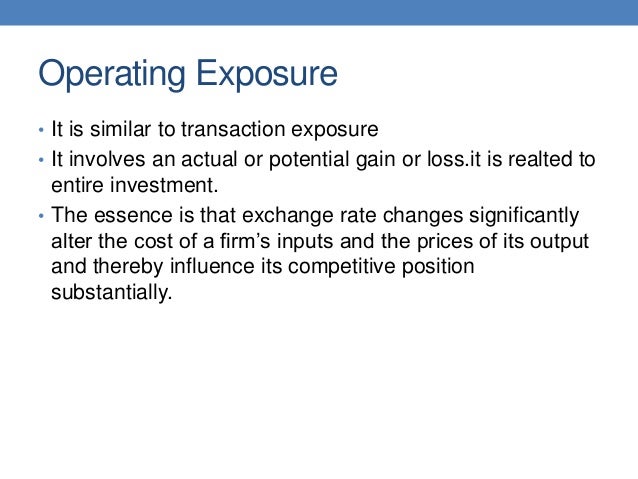 foreign exchange exposure example