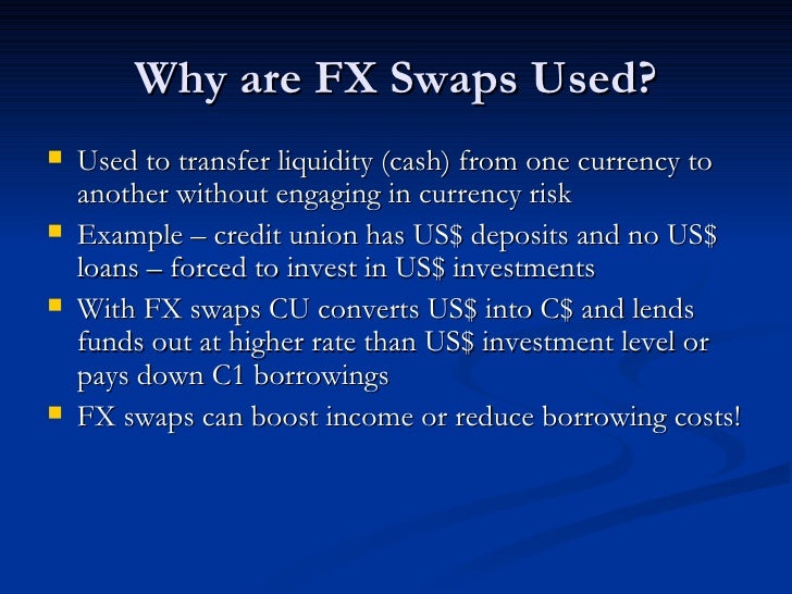Currency swap and forex swap