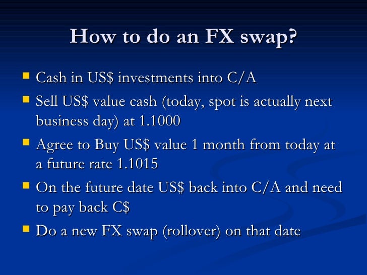Forex swap derivative