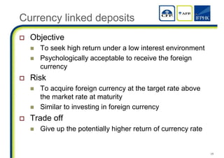 Foreign exchange linked structured  products
