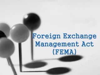 Foreign Exchange
Management Act
(FEMA) .
 