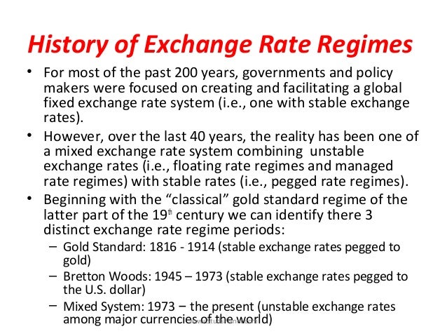 Foreign Exchange Market History - 