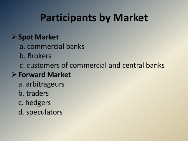 Spot market and forward market