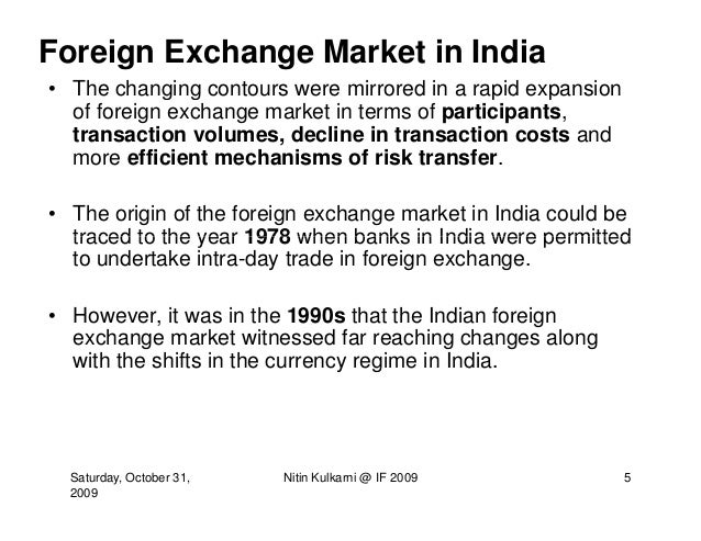 Foreign Exchange Market And It S Structure In India - 